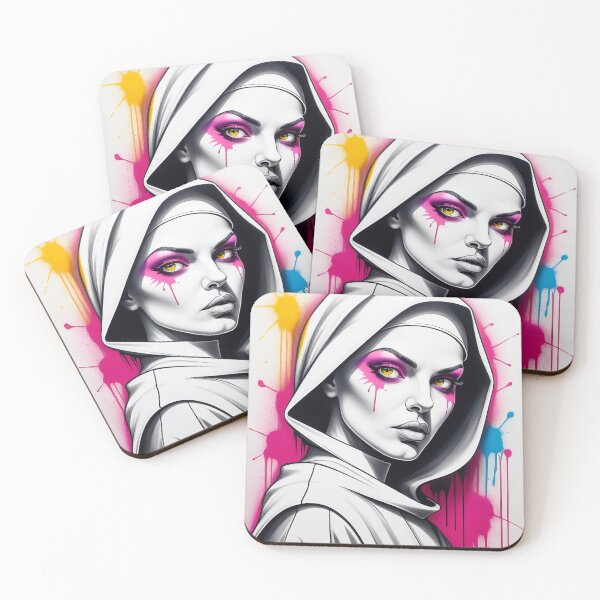 Item preview, Graffiti Saint – Urban Pin-Up Street Art Portrait designed and sold by JaaGo PopLab.