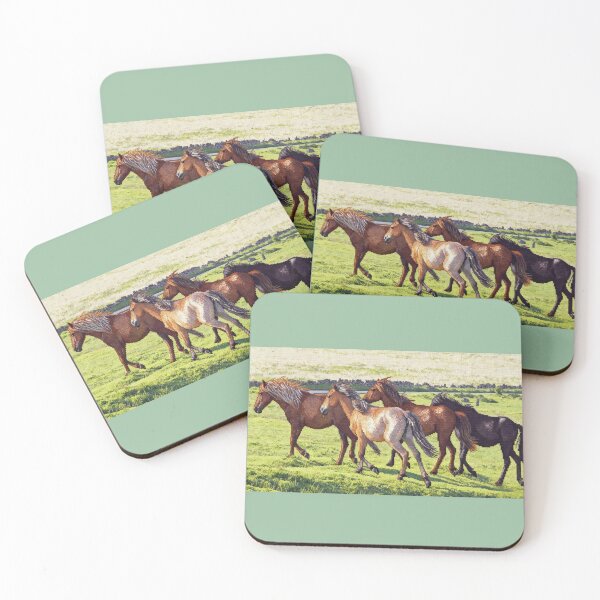 Item preview, Dartmoor Ponies at Gallop(AI+ photography) designed and sold by artsmeow.