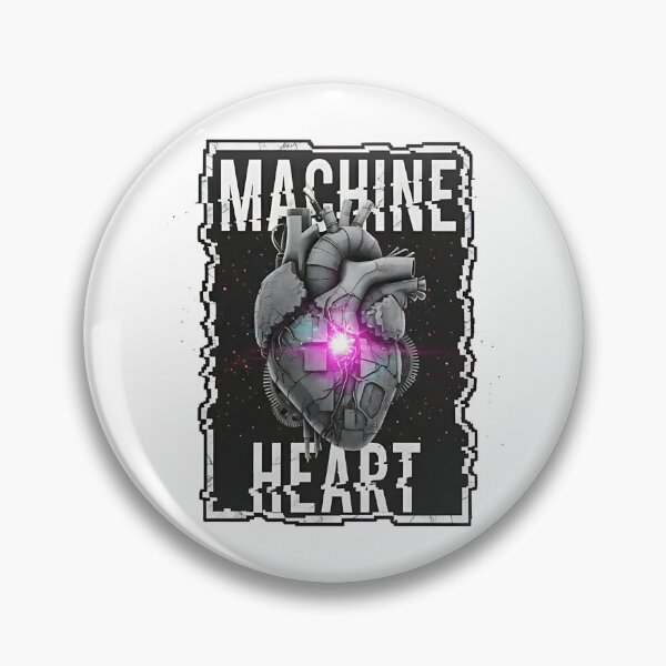 Item preview, Machine Heart: Cyberpunk Bionic Organ with Glitch Frame designed and sold by DailyVibesMerch.