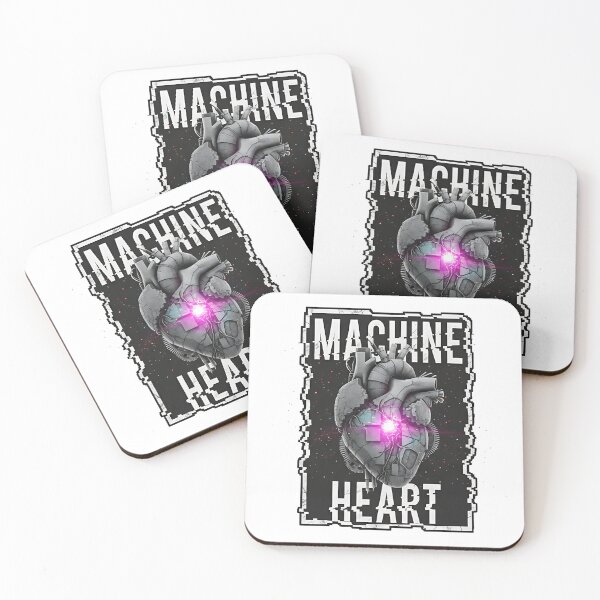 Item preview, Machine Heart: Cyberpunk Bionic Organ with Glitch Frame designed and sold by DailyVibesMerch.