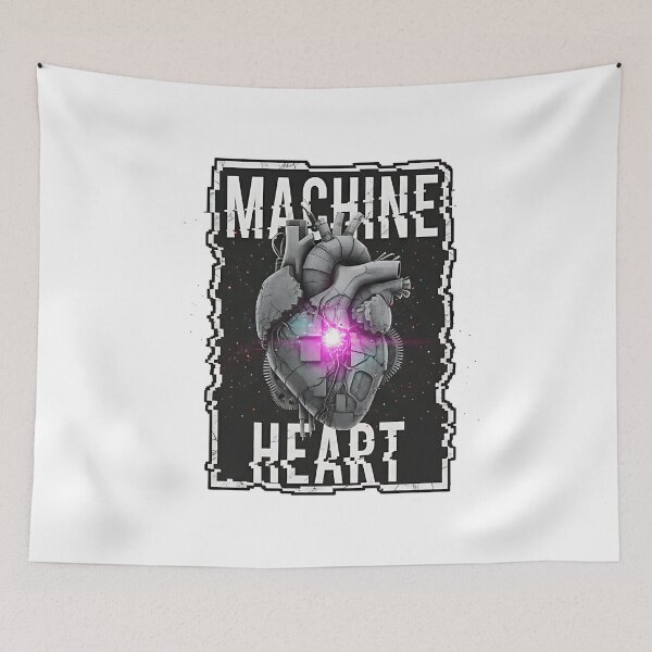 Item preview, Machine Heart: Cyberpunk Bionic Organ with Glitch Frame designed and sold by DailyVibesMerch.