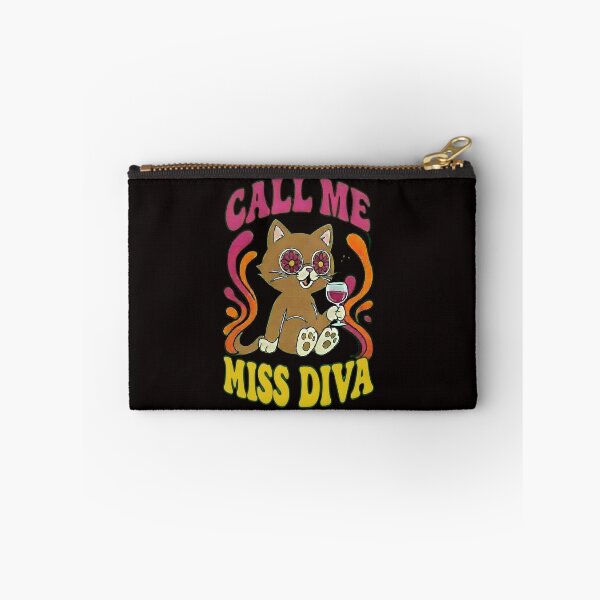 Item preview, Call Me Miss Diva | Funny Retro Cat with Wine Vintage Design designed and sold by WHDProduction45.