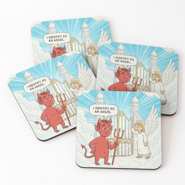 Item preview, I Identify as an Angel Devil Graphic designed and sold by AllPress Studio.