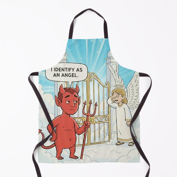 Item preview, I Identify as an Angel Devil Graphic designed and sold by AllPress Studio.
