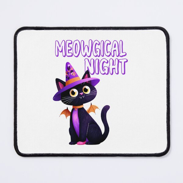Item preview, Meowgical Night – Cute Black Cat Witch Halloween Design designed and sold by Cat Cave.