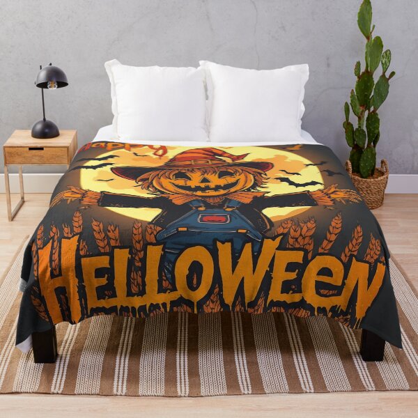 Item preview, Happy Halloween Scarecrow Pumpkin Jack O Lantern Witch Hat designed and sold by FUIRY .