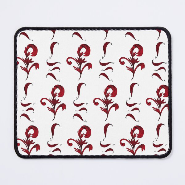 Item preview, Red Flower Leaf Motif | Medieval Art Noble Italian Vignette and Tapestry designed and sold by Based History.