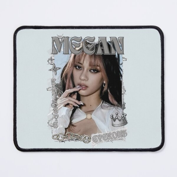 Item preview, KATEYE Megan Kpop Y2K Group Black and White Collage Design designed and sold by AJUNICE STUDIO.