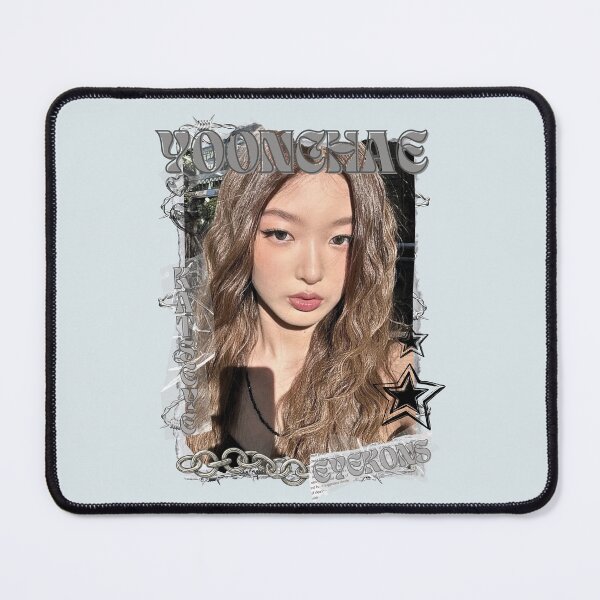 Item preview, KATEYE Yoonchae Kpop Y2K Group Black and White Collage Design designed and sold by AJUNICE STUDIO.
