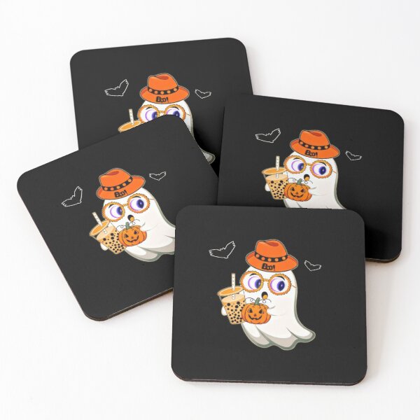 Item preview, Cute Ghost Drinking Coffee – Funny Halloween Horror Coffee Lover Design designed and sold by Nirmala67.