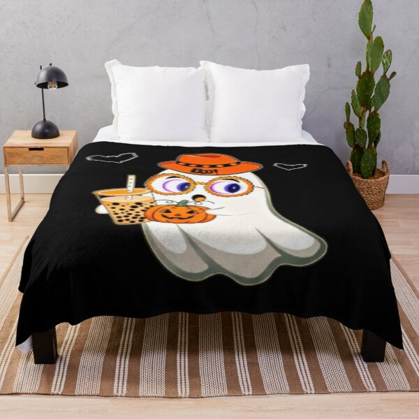 Item preview, Cute Ghost Drinking Coffee – Funny Halloween Horror Coffee Lover Design designed and sold by Nirmala67.