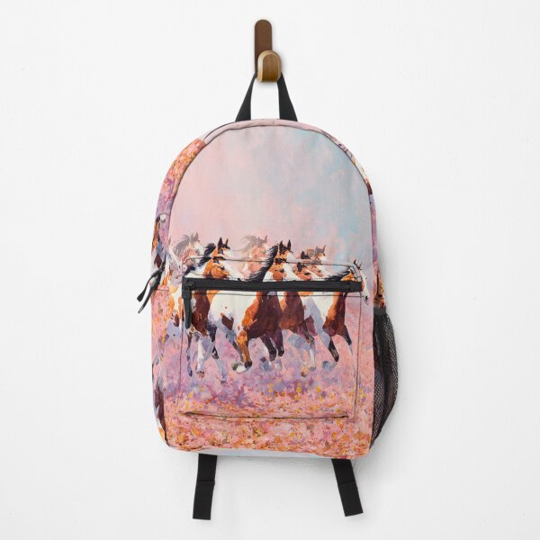 Item preview, A herd of painted horses racing across a flower-covered meadow Horses in Motion designed and sold by CDC40.