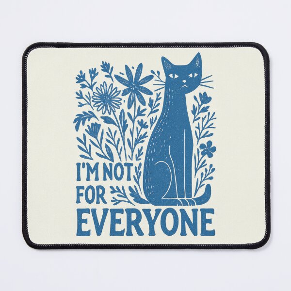 Item preview, I'm Not for Everyone Sarcastic Cat Boho Wildflowers Vintage designed and sold by SunfullyYours.