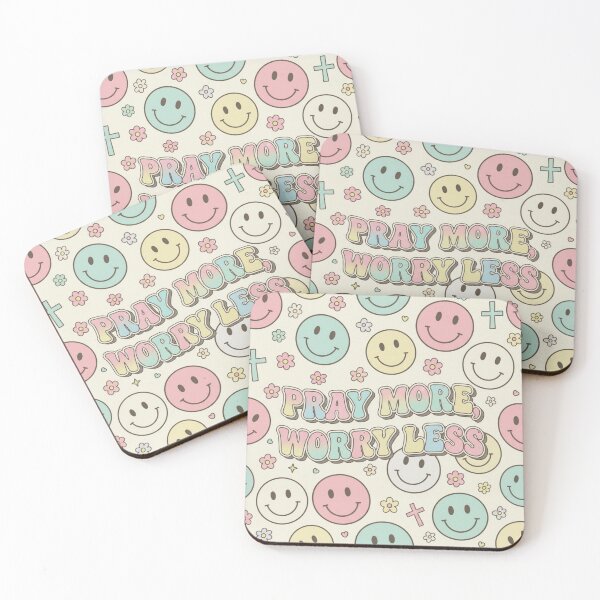 Item preview, Pray More Worry Less Groovy Pastel Design designed and sold by Illustrated Faith.