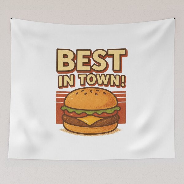 Item preview, Retro Diner Burger – Vintage Fast Food Poster Style designed and sold by NovaMoodCo.