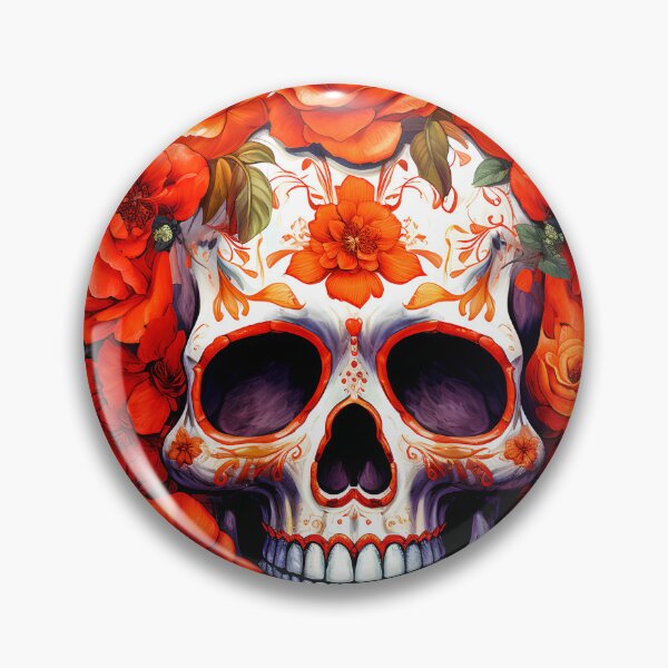 Item preview, Day of the Dead Skull T-shirt designed and sold by WolfenStudio.