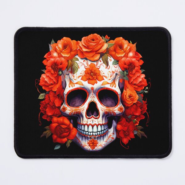 Item preview, Day of the Dead Skull T-shirt designed and sold by WolfenStudio.