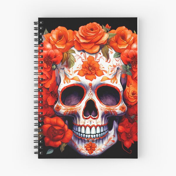 Item preview, Day of the Dead Skull T-shirt designed and sold by WolfenStudio.