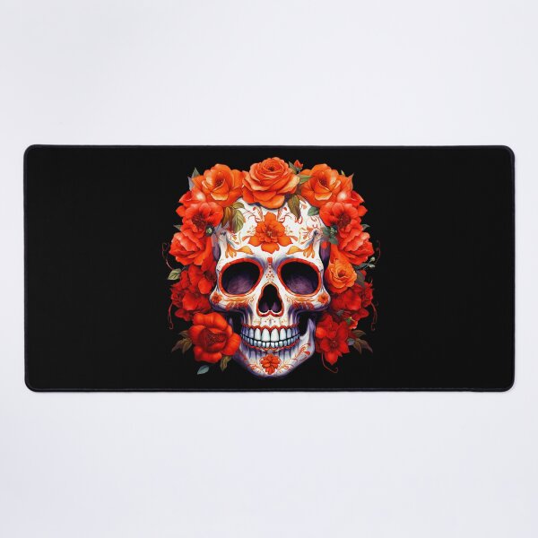 Item preview, Day of the Dead Skull T-shirt designed and sold by WolfenStudio.
