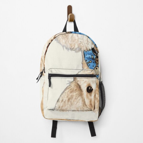 Item preview, Poodle Dog with Blue Bandana Illustration designed and sold by JoyfulWhimsy.