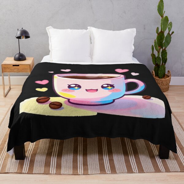 Item preview, Arte de bebida caliente brillante y divertido de café kawaii designed and sold by Ditstyle.