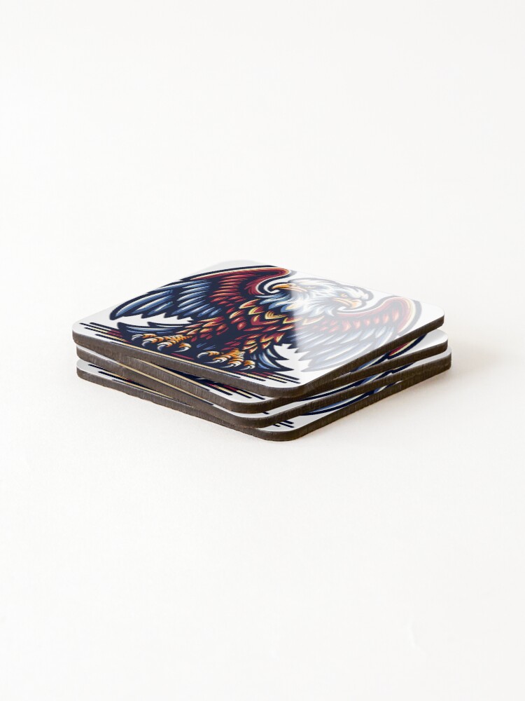 Thumbnail 4 of 5, Coasters (Set of 4), Double eagle designed and sold by Fastokart.