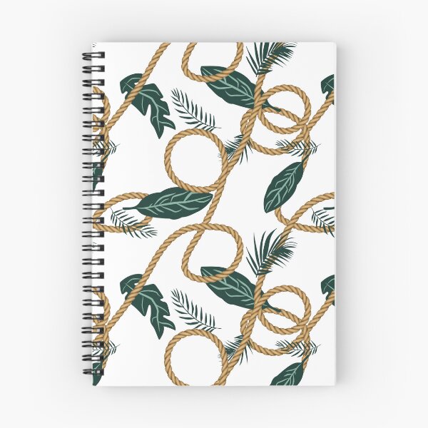 Aperçu de l'œuvre Motif tropical en corde et feuilles vertes créée et vendue par TrendTex.