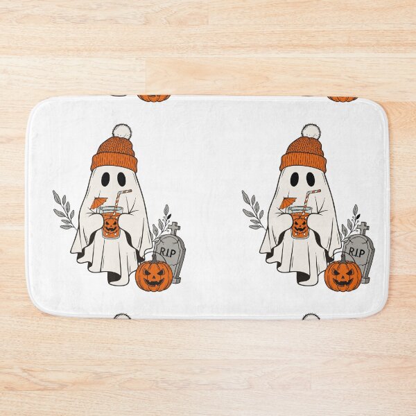 Item preview, Ghost with Pumpkin Drink - Cozy Halloween Vibes designed and sold by xKaPie.