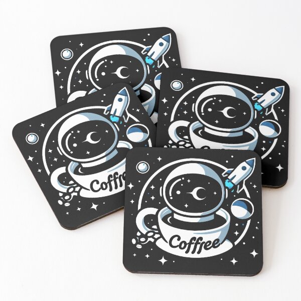 Item preview, Astronaut in Coffee Cup with Rocket in Space. designed and sold by The-T-In-Retro.