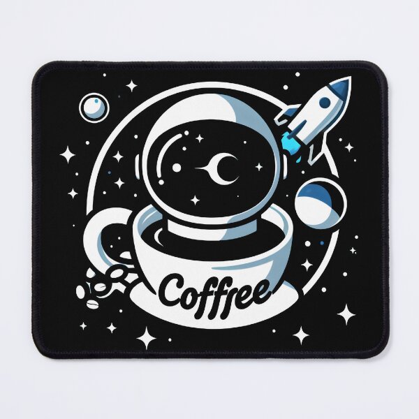 Item preview, Astronaut in Coffee Cup with Rocket in Space. designed and sold by The-T-In-Retro.