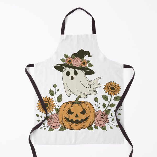 Item preview, Floral Ghost and Pumpkin - Boho Halloween Aesthetic designed and sold by xKaPie.
