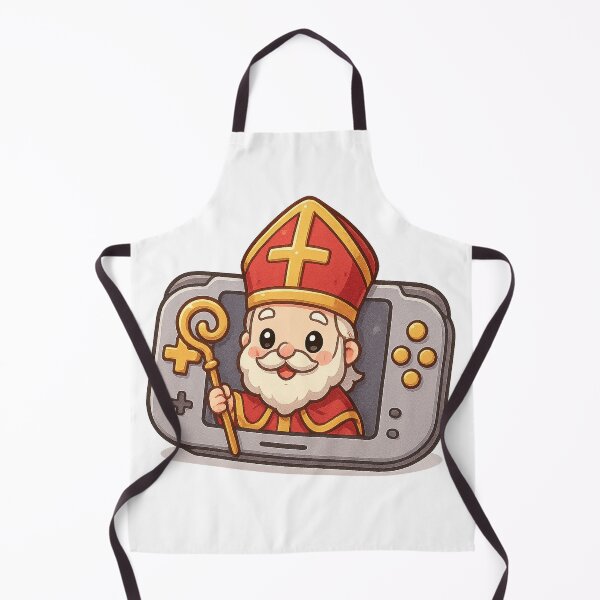 Item preview, Kawaii Gamer Sinterklaas – Cute Saint met gameconsole & glimlach designed and sold by snoezelstudio.