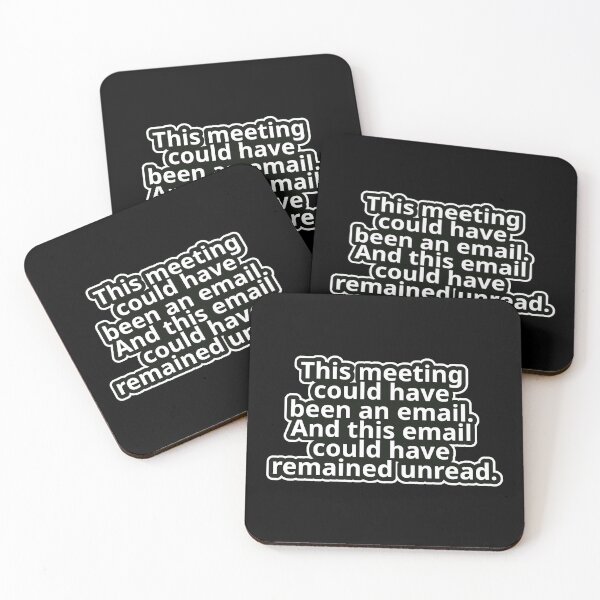 Item preview, Office Humor – This Meeting Could Have Been an Email (And That Email Unread) – Bold Typography Sticker • Minimal Graphic Aesthetic designed and sold by JacobKAurumhead.