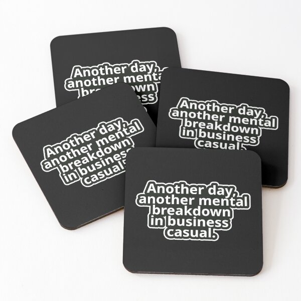 Item preview, Office Humor – Another Day, Another Mental Breakdown in Business Casual – Bold Typography Sticker • Minimal Graphic Aesthetic designed and sold by JacobKAurumhead.