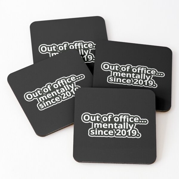 Item preview, Office Humor – Out of Office… Mentally Since 2019 – Bold Typography Sticker • Minimal Graphic Aesthetic designed and sold by JacobKAurumhead.