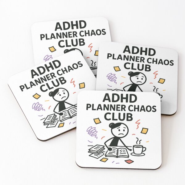 Item preview, ADHD Planner Chaos Club – Funny ADHD Mom Life Coffee Design designed and sold by MomParentADHD.