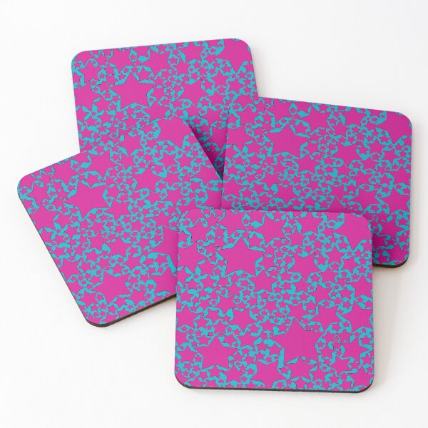 Item preview, Stars, Stars, Stars in Turquoise and Hot Pink designed and sold by LAEC-Shop.