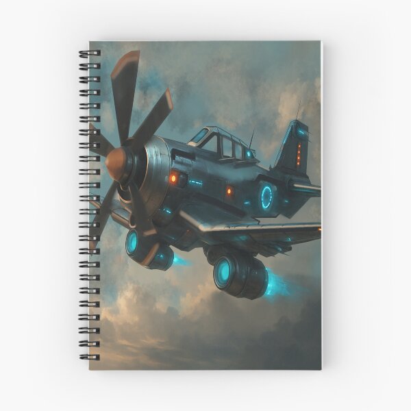 Item preview, Futuristic Cyberpunk Airplane Print – Felia Cyber Lemon High-Tech Illustration designed and sold by Felia001.