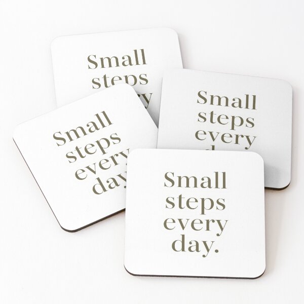Item preview, Small Steps Every Day – Minimalist Motivational Quote Design designed and sold by ZYNORAworld.