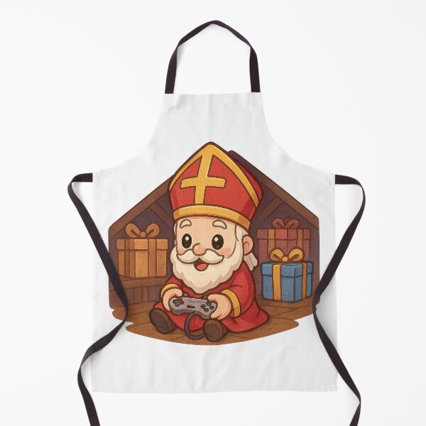 Item preview, Kawaii Gamer Sinterklaas – Schattige Sint op zolder met cadeautjes en controller designed and sold by snoezelstudio.
