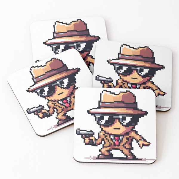 Item preview, Pixel Art Gangster in Fedora - Retro Arcade Style. designed and sold by The-T-In-Retro.