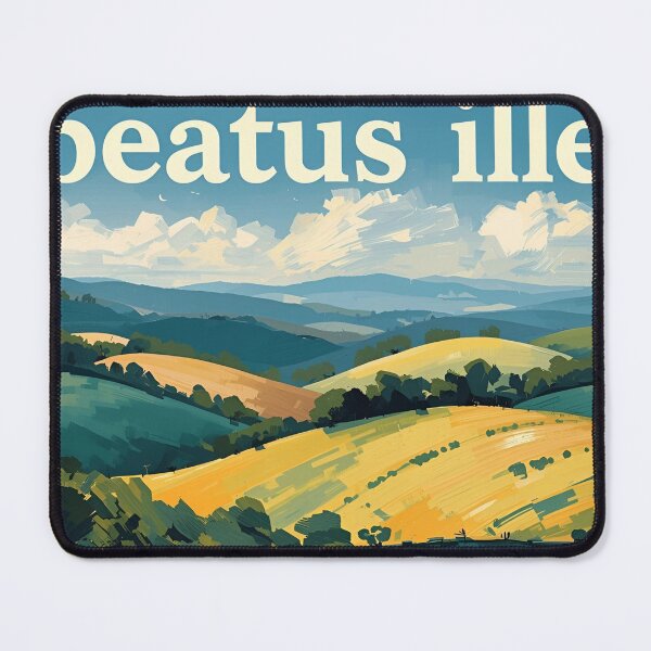 Item preview, 'Beatus ille' latin bucolic sentence designed and sold by Filologica.