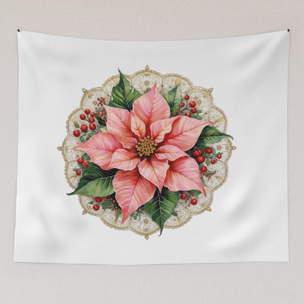 Aperçu de l'œuvre Poinsettia et houx créée et vendue par Liededrom..
