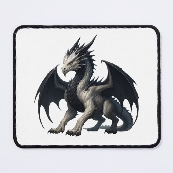 Item preview, Majestic Black and White Dragon — Elegant Fantasy Creature Art designed and sold by Hatchling Hollow.