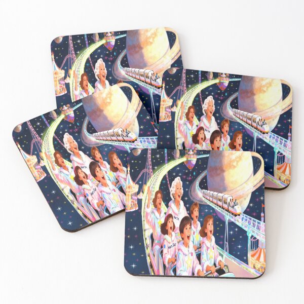 Item preview, Joyful Kids on Cosmic Roller Coaster – Felia Cyber Lemon Space Adventure Art designed and sold by Felia001.