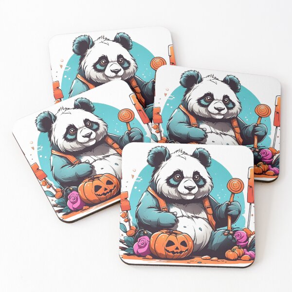 Item preview, panda collecting candy for Halloween designed and sold by Karaz's Animal Kingdom.