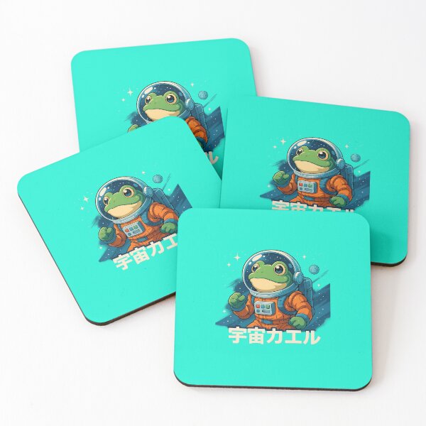 Item preview, Explore the universe with this adorable anime-style astronaut frog, a perfect blend of cuteness and space adventure. ?? The design features a frog in an orange spacesuit with blue details, floating among the stars with the Japanese text 宇宙カエル (Uchū Kaeru) designed and sold by Reallyoficial7.