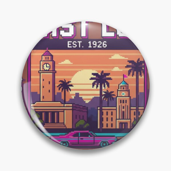 Item preview, Los Angeles - rose car susnet Pixel Sticker designed and sold by Nubitra.