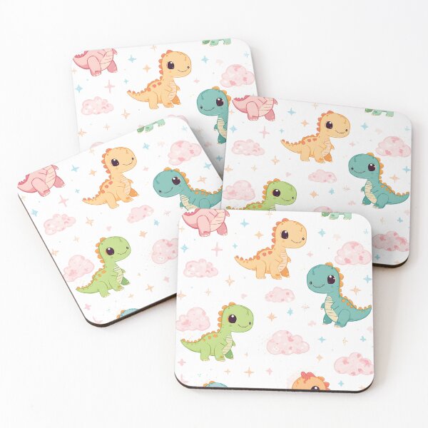 Item preview, Aesthetic Soft Pastel Dino Whimsical Baby Dinosaur Magic designed and sold by MoonlitDoodles1.
