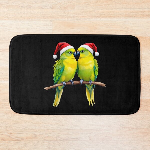 Item preview, Christmas Budgies Santa Hats Holiday Parrot Cute  designed and sold by TeeARTHY.